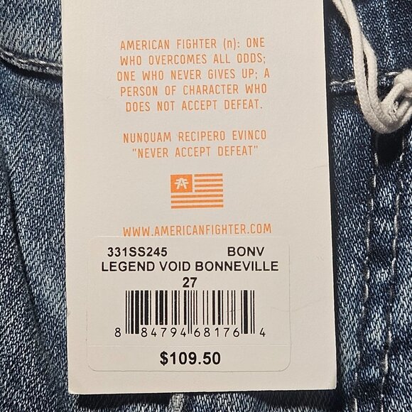 American Fighter Legend Void Bonneville Jean Men 27 Slim Vintage Americana - Picture 6 of 16